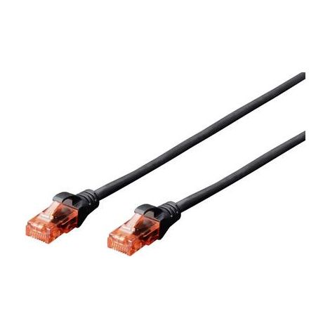Digitus DK-1612-050/BL RJ45 Câble réseau, câble patch CAT 6 U/UTP 5.00 m noir torsadé par paire 1 pc (1/2)