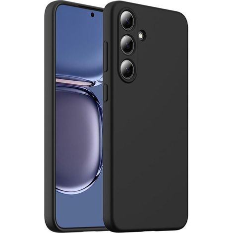 Coque en silicone liquide Sign pour Samsung Galaxy S25 Fe - Noire
