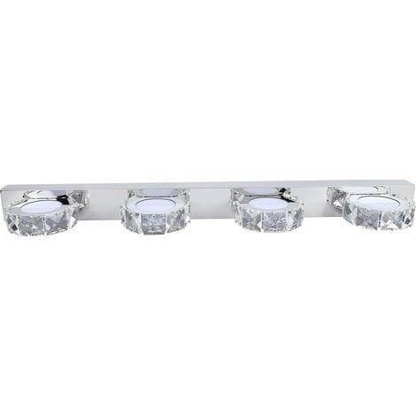 Moderne, wasserdichte LED-Spiegelfrontleuchte, runde Schminkleuchte, Badezimmeraccessoire, 85–265 V, 4 Leuchten, 16 W (1/5)