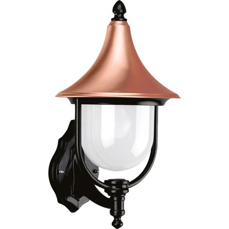 Aplique clásico COB IP43 E27 42W Negro (1/2)