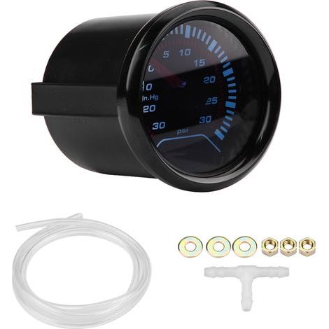 Jauge pression turbo 52mm – tableau bord – cadran fumée – universelle – turbo boost (1/5)