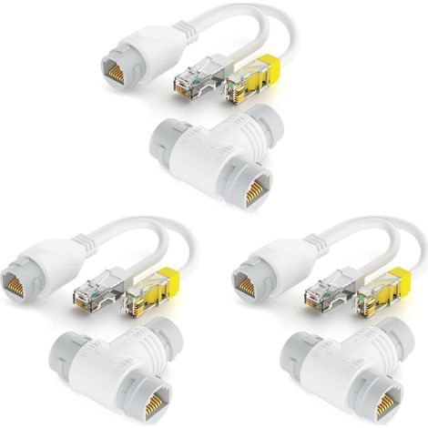Répartiteur PoE pour câble réseau : connexion à 2 unités pour systèmes de surveillance, alimentation via Ethernet (1/5)