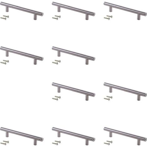 Emuca Orlando tiradores para muebles acero níquel satinado plateado