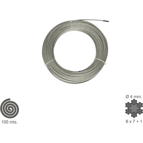 Kabel 4 mm verzinkt (Rolle 100 Meter) nicht abhebend (1/5)