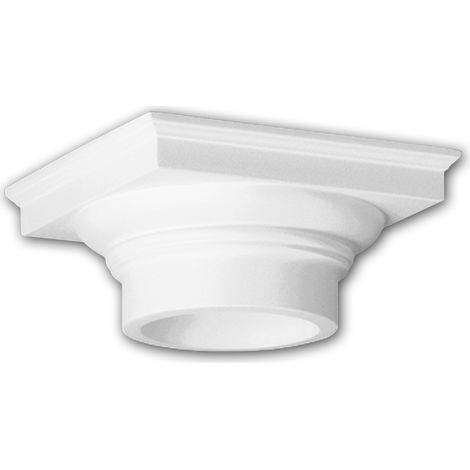 Chapiteau de colonne 111008 Profhome Colonne Élement décorative style dorique blanc
