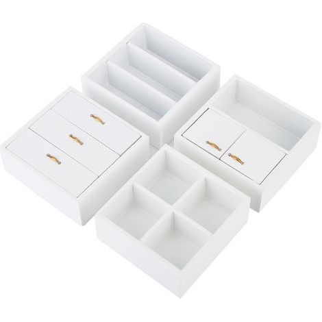 Armoire Miniature 1:12 Blanc pour Maison de Poupée, Meuble Salon Chambre (1/5)