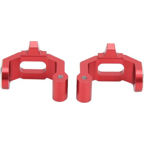 Paire de blocs C en métal rouges pour voitures RC, avec siège C, compatibles avec Traxxas 4 Tec C8 et autres voitures de sport plates 1/10. (1/5)