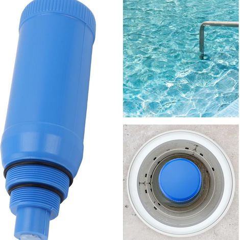Blauer Frostschutz für Schwimmbecken, tragbares, drehbares 9-Zoll-Modell, einfach zu bedienen, ideal zum Schutz Ihres Pools vor dem Einfrieren im Winter. (1/5)