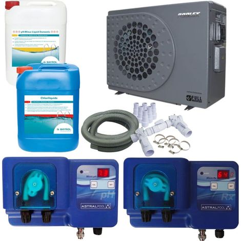Poolex – Pack pompe à chaleur piscine FI 75 – Technologie Full Inverter – Démarrage à -7°C – Échangeur titane – Régulateur pH et chlore inclus