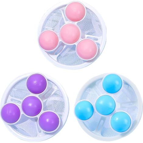 3 Balles de Lavage Anti-Nœuds pour Machine à Laver, Bulles de Nettoyage Multifonction avec Filet (Lot de 3) (1/5)