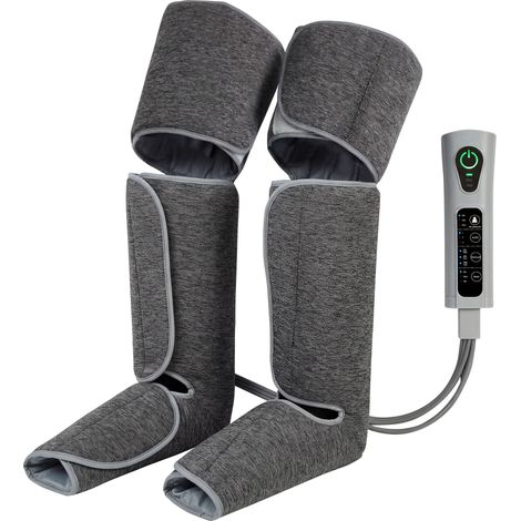 HOMCOM masajeador de piernas con calor y compresión de aire, presoterapia para casa, 3 modos, para pantorrillas, muslos y pies