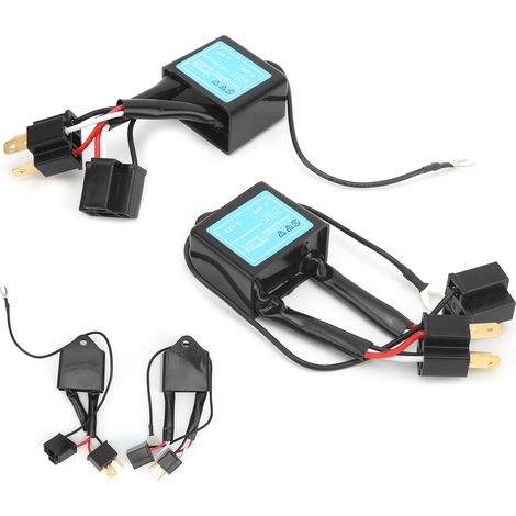 2x H4 LED-Decoder mit Antiflimmern, Polaritätskorrektur, Fehlerbeseitigung, kompatibel mit Abblendlicht, fehlerfrei (1/5)