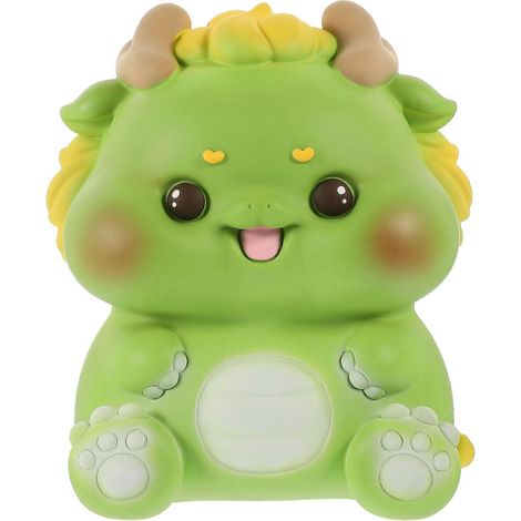 Tirelire décorative en vinyle, motif cochon dragon, pour bureau (1/5)