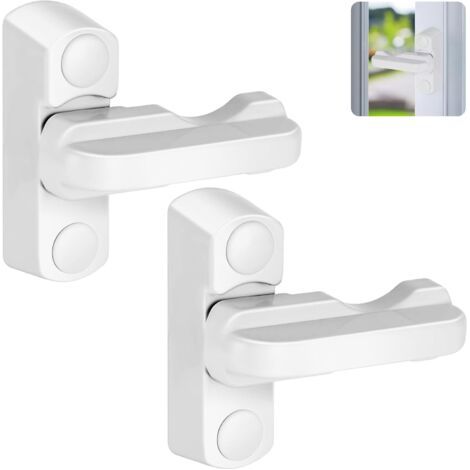 QORVA-Lot de 2PCS Poignée de Fenêtre, Poignée Fenetre en Aluminium, Poignee Porte Bloque Fenetre pour Sécurité Enfant, Installation Facile pour Maison Portes Placards Fenêtres (1/5)