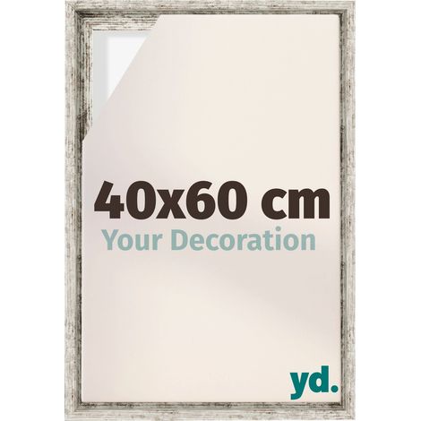 Your Decoration - Cadre flottant - Blanc Vintage - Cadre en caisse américaine pour toile sur chassis - MDF - Lyon (1/5)