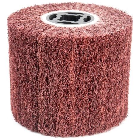 Brosse Abrasive Brosse en Fibre Synthétique pour Rénovateur Extérieur, Ø120x100x19mm, Grain 60