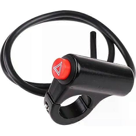 ZMLEVEInterrupteur de feux de détresse pour moto, bouton de signalisation pour véhicule électrique, double clignotement, clignotant d'avertissement d'urgence (1/5)