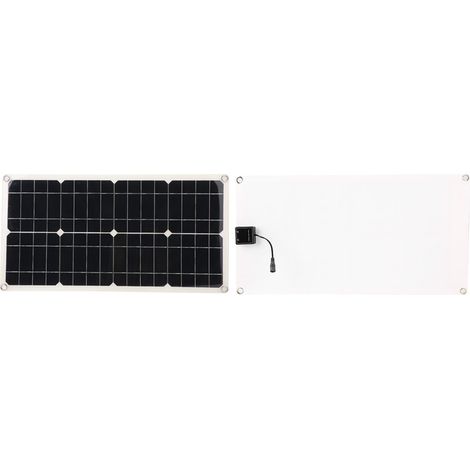 Kit de panneau solaire monocristallin flexible USB 25 W double 5 V avec contrôleur de chargeur de batterie de voiture (1/5)