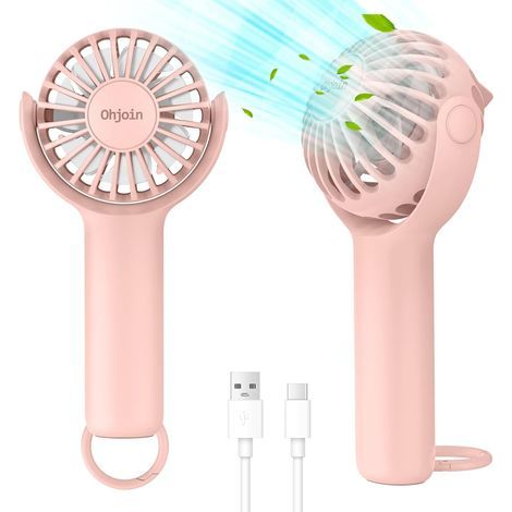 2-in-1 Mini Portable Fan with Keychain Holder, Quiet and Powerful Desk Fan, Battery Operated. - AquaForge (1/5)