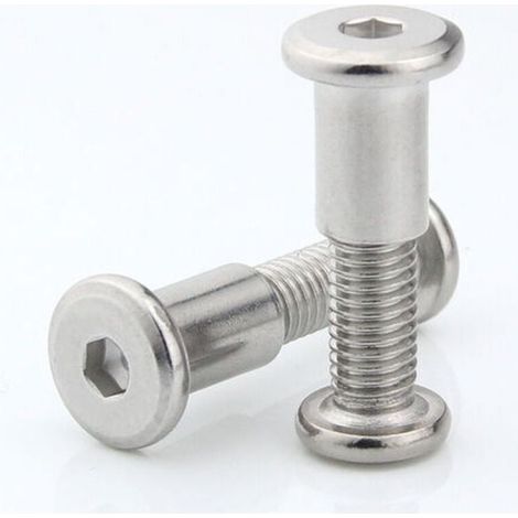 Boulons hexagonal M6×35mm 10pcs - Vis connexion meuble/armoire - Filetée et robustes - Assemblage meubles - Bricoleurs et artisans (1/4)