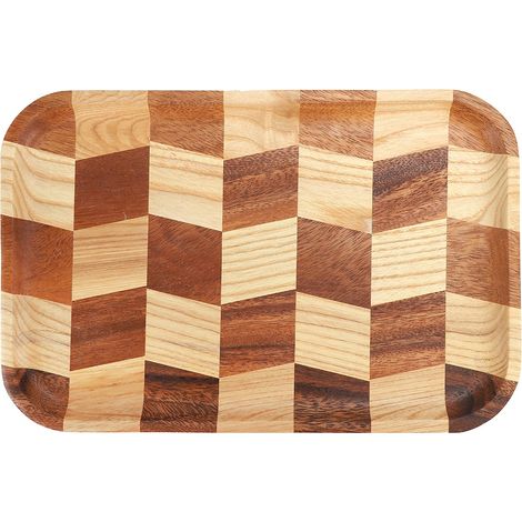 1 plateau de service à sushis, bois naturel, 30 x 20 cm, usage polyvalent, pour maison ou restaurant (1/5)