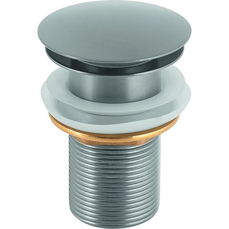 Piletta clic clac 02 in acciaio inox spazzolato universale 9-10 x 6 x 6 cm (1/2)