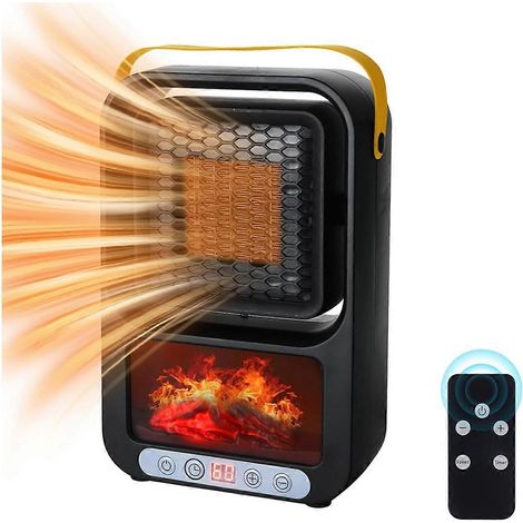 Mini chauffage d'appoint intelligent réaliste à flamme 3D (prise UE) (1/5)
