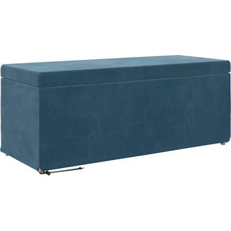 Taburete Azul 101 x 41 x 40 cm Terciopelo y Madera Fabricada vidaXL