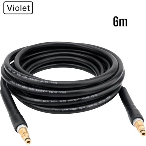 Tuyaux de rechange de 6 m - pour nettoyeurs haute pression Karcher K2 K3 K4 K5 K6 K7 - tuyaux pour nettoyeurs haute pression - raccords et déconnexions rapides (1/4)