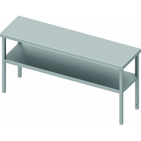 Etagère de Chef Sur Table Inox Double - 600 à 1400 mm - Profondeur 300 - Stalgast