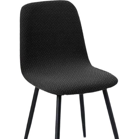Funda elástica para silla - Funda de jacquard extraíble y lavable - Ideal para restaurantes, hoteles, decoración y bodas - Marrón (1/5)