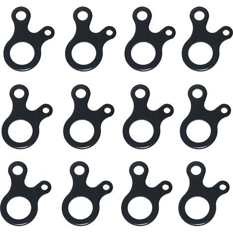 16 pcs Aluminum Alloy Rope Tensioner, Three Hole Tensioner Cord Tensioner, Tent Rope Buckle Adjuster, Lightweight, for Tent Tarp Hiking Camping