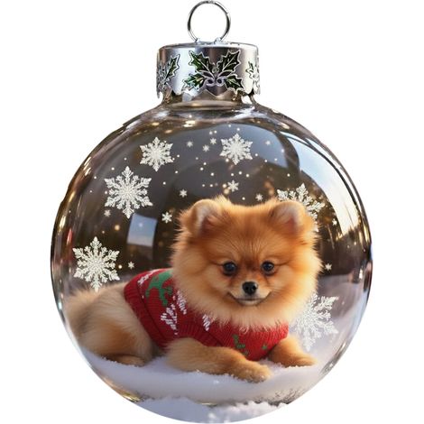 Boule À Neige Chien - Ornements De Noël En Plastique Incassable - Décoration Suspendue Pour Arbre De Noël - Lot De 1 Pièce (1/5)