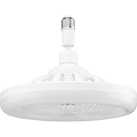 Ventilateur de plafond CC 15 cm Total 26 cm de diamètre, 3 vitesses de ventilation, lumière LED 20 W, lumière et luminosité réglables, silencieux (1/2)