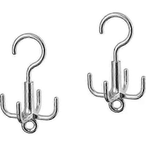 Crochet pivotant, lot de 2 crochets multifonctionnels rotatifs pour ranger les manteaux (1/5)
