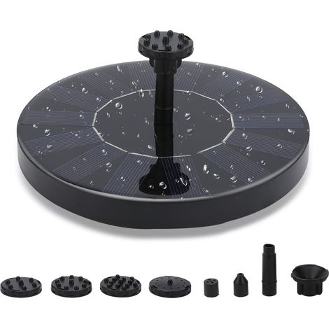 Randaco Fontaine solaire 1.5W pompe de bassin solaire 6 pcs Flottante pour bassin de jardin ou bain fontaine de jardin (1/4)