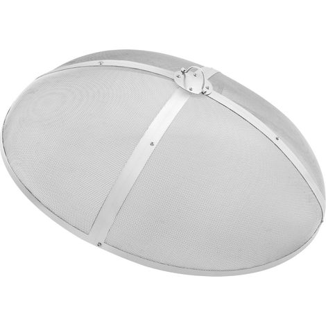 Pare-étincelles rond 40" en acier renforcé, couvercle pour foyer extérieur, avec poignée anneau, idéal patio et jardin. (1/5)
