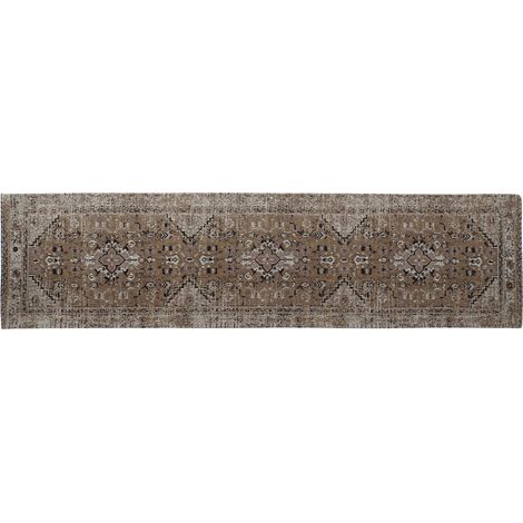 DKD Home Decor Tapis Coton Chenille Marron 60x240 cm (1/4)