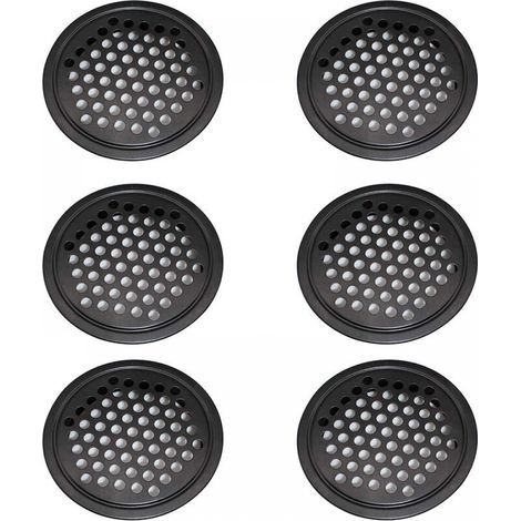 Griglie di ventilazione in acciaio inox, griglie di ventilazione per armadi - griglie di ventilazione rotonde da 65 mm. (1/4)