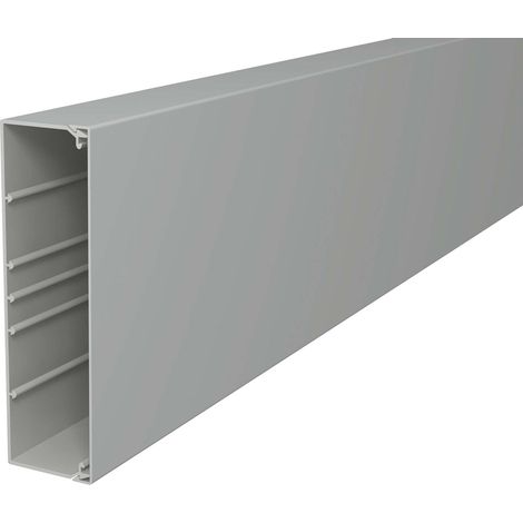 OBO Bettermann Vertr Wand+Deckenkanal m.Obert. 60x210mm,PVC sgr WDK60210GR m.Lochung 2 Stk (1/3)