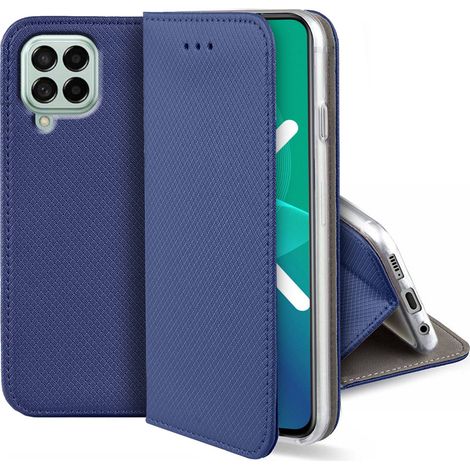 Custodia magnetica intelligente per Samsung Galaxy M53 5G, blu scuro (1/5)