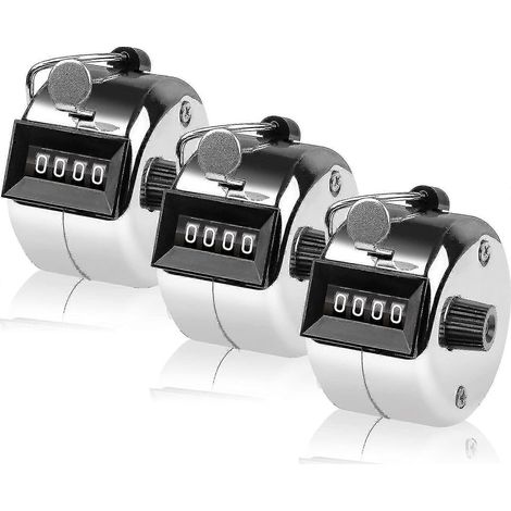 Compteur de clics numériques - Compteur manuel en métal - Compteur pour compter et marquer des points au golf (3 pièces) (1/5)