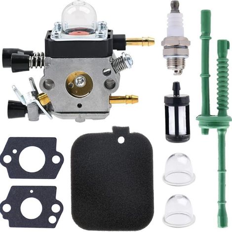 C1Q-S68G Carburetor for Zama C1Q-S68 C1Q-S68G for Sti-HL BG45 BG46 BG55 BG65 BG85 BR45C SH55 SH85 Fan, with Air Filter, Gaskets, and Spark Plug (1/4)