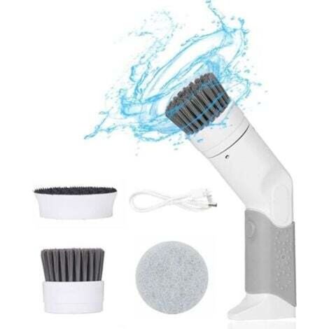 Brosse de nettoyage électrique portative, épurateur de sol rotatif électrique rechargeable par USB à 360 °, adapté à la cuisine et à la salle de bain (1/4)