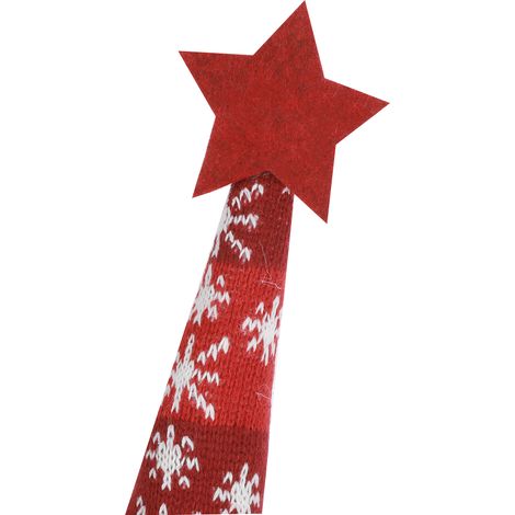 Poupée de Noël lumineuse LED sans visage avec bonnet tricoté, gnome de Noël, cadeau pour enfant, rouge (1/5)