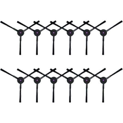 Lot de 12 brosses latérales pour balayeuse Cecotec Conga X70 : accessoires pour le nettoyage des coins et des bords difficiles d'accès (1/5)