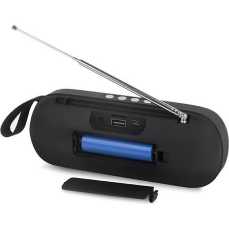 1 Enceinte Bluetooth, Radio FM, Subwoofer Sans Fil TWS, Son Bass, Portable Bleu (1/4)