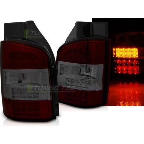 Paire de feux VW T5 03-09 LED rouge fume (1/3)