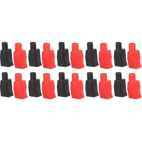 10er-Set flexible Batteriepol-Abdeckungen für Autos, Gummischutzhüllen, Rot/Schwarz (1/4)