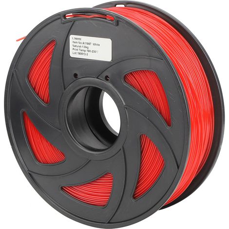 3D-Druckerfilament, langes PLA, rotes Druckmaterial, 1,75 mm, 1 kg (1/5)